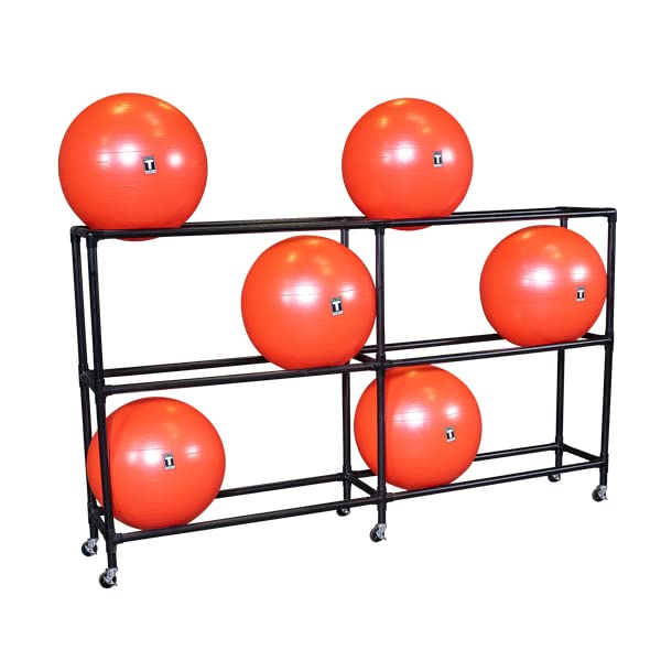 Body-Solid (SSBR200) Stability Ball Rack - Vertical Exercise Ball Storage Stand with Locking Wheels, Holds Up to 12 Stability Balls, 45cm to 75cm in Size.