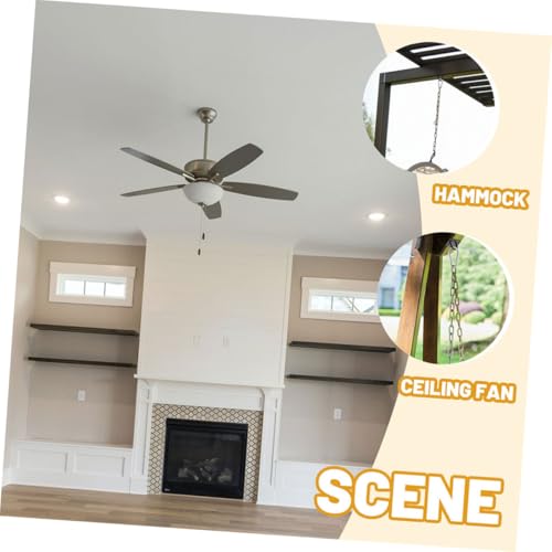 4Pcs Black Stainless Steel U-Shaped Ceiling Mount Hooks Heavy Duty Wall Anchors for Suspension Trainer Straps Ring Hooks Patio Hanging Quick Installation