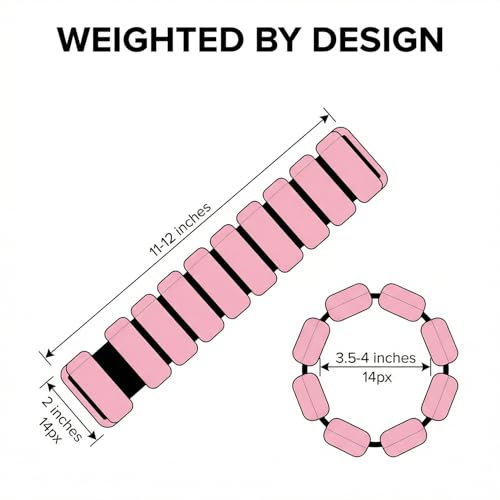 Unleash Your Potential! Ankle & Wrist Weights for Women – Adjustable Silicone Arm/Leg Set for Pilates, Yoga, Walking & Strength Training - color: pink 0.5 lbs per hand