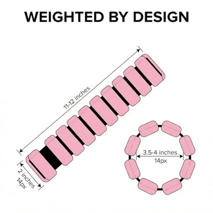 Unleash Your Potential! Ankle & Wrist Weights for Women – Adjustable Silicone Arm/Leg Set for Pilates, Yoga, Walking & Strength Training - color: pink 0.5 lbs per hand