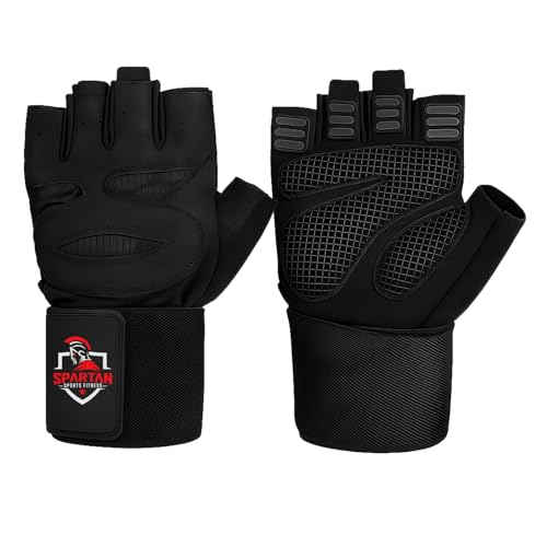 Spartan Gym Gloves for Men & Women – Weight Lifting Gloves with Wrist Support, Full Palm Protection, Breathable Non-Slip Grip for Weightlifting, Workout, Training, Fitness, Crossfit, Exercise - size: Small