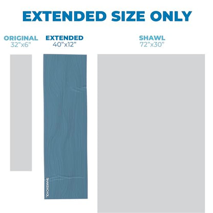 Extended Size Cooling Towel – Be Cool in Style - Heat Relief, Soft, Lightweight, Sun Protection, Easy Clean - Perfect for Biking, Hiking, Running, Yoga, Golf, Gardening - Steel Wave M - color: Steel Wave