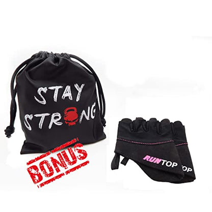 Workout Gloves Weight Lifting Grips with Silicon Padding by RUNTOP - Exercise Gloves Perfect for Women Men Cross Fitness Training WODS Weightlifting Bodybuilding Powerlifting Gym Fitness