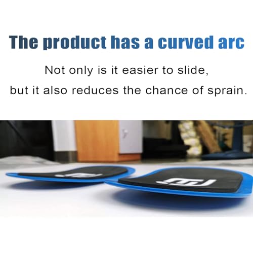 Blue Gliding Discs Core Sliders(Curved Arc) Smooth Use On Carpet Floor Exercise Sliders Equipment.Compact Core Gliders for Home Gym - Fitness Equipment & Full-Body Workout Accessories