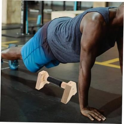 ORFOFE Wooden Push up Bars Pushup Handles Beech Wood Non-slip Parallettes for Men Women Home Gym Strength Training Bodyweight Workouts