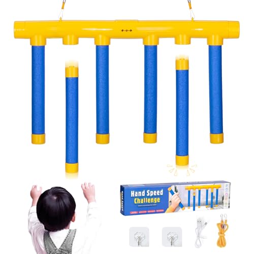 Reflex Drop Sticks Challenge Game, 2026 Upgrade Hand Eye Coordination Training Toy, Hand Speed Challenge Reaction Game, Catching All Drop Sticks for Adult- 3 Adjustable Speed