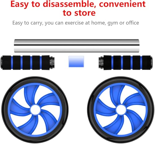 Ab Roller Wheel Kit 6-in-1 with Push-Up Bars, Resistance Bands, Jump Rope, Knee Pad, Home Gym Equipment for Men and Women