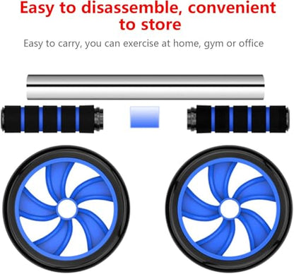 Ab Roller Wheel Kit 6-in-1 with Push-Up Bars, Resistance Bands, Jump Rope, Knee Pad, Home Gym Equipment for Men and Women