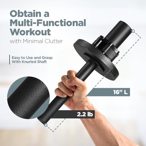 LoGest Wrist Strengthener, Forearm Exerciser - Option of Standard Plate 1 Inch or Olympic Plate 2 Inch With a Collar Hand Developer Arm Grip Workout Strength Trainer for Starter and Pro - Workout Equipment Home Gym Forearm Strengthener