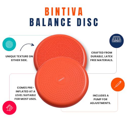 Wobble Cushion Balance Disc - Wobble Disc & Wiggle Seat, Balance Pads for Physical Therapy, Wobble Disk, Sensory Room Equipment - Wobble Seat - color: Black