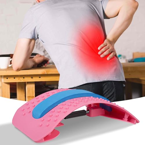 Back Arch Stretcher,Waist Cracking Device | Adjustable Lumbar Support Board for Calf Neck Hip Back Spine Relief Pilates Yoga Exercise Home Travel