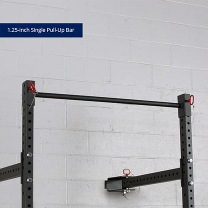 Titan Fitness T-3 Series Wall Mounted Folding Power Rack, 82" Height x 21" Depth, Compact Space-Saving Rack, 2x3 11-Gauge Steel Uprights, Includes J-Hooks & Pull-Up Bar