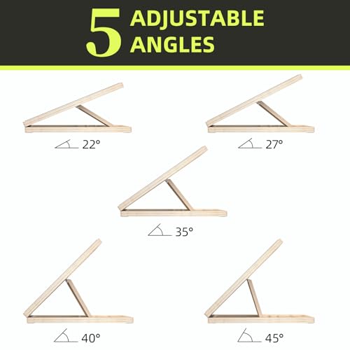 Adjustable Wooden Slant Board for Calf Stretching ,Portable Calf Strecther Incline Board for Knees Ankle Heel Feet Leg,Slanted Board for Physical Therapy