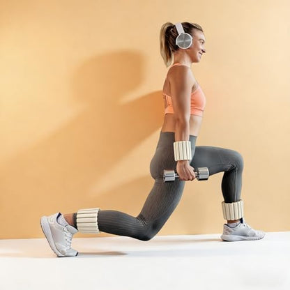 Upgraded Magnetic Ankle Weights & Wrist Weights 2 Pack (1.1 lbs Each), Silicone Waterproof Non-Slip Adjustable Wrist/Ankle Weights for Women Men, Portable Fashion Fitness Weights for Jogging Yoga Pilates Swimming HIIT, Ideal Workout Gift