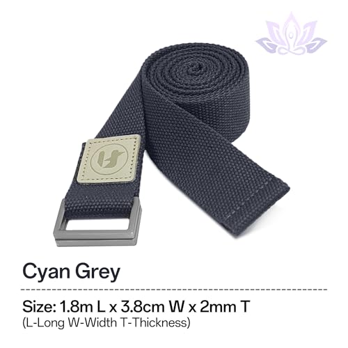 Yoga Straps 1.8M or 2.5M, Durable Cotton Yoga Straps for Stretching, Adjustable Yoga Belt Strap for Yoga, Dance, Gym Workouts