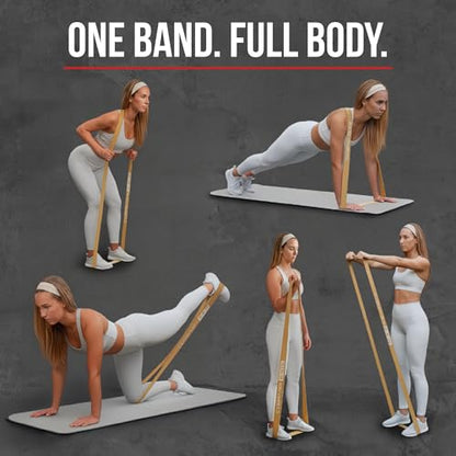 Resistance Bands for Working Out, Light Stretching Bands, Long Loop Exercise Bands for Strength Training, Pull Ups Assistance, Physical Therapy, Mobility and Home Gym for Men and Women