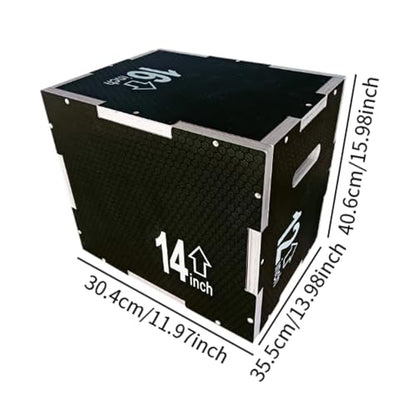 3 in 1 Plyo Box Plyometric Jump Box Gift Balancing Fitness Exercise with Hollow Handles Multipurpose Jump Training Equipment