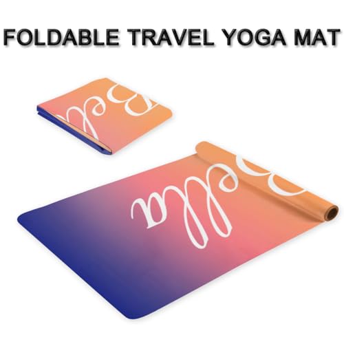 Custom Name Yoga Mat,Personalized Travel Yoga Exercise Mat,Non Slip,Perfect for Kids & Adults,Gradient Color D Series - color: Style 14
