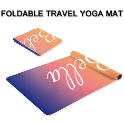 Custom Name Yoga Mat,Personalized Travel Yoga Exercise Mat,Non Slip,Perfect for Kids & Adults,Gradient Color D Series - color: Style 14