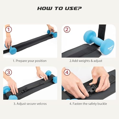 Adjustable Hip Thrust Belt - Home & Travel Glute Trainer | Lightweight & Foldable Design |Slip-Resistant Padding for Hip Protection