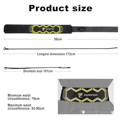 Surpop Soccer/Volleyball/Rugby Trainer, Football Kick Throw Solo Practice Training Aid Control Skills Adjustable Waist Belt for Kids Adults