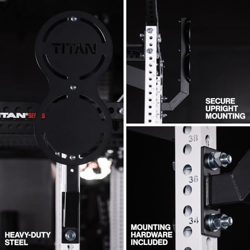Titan Fitness Titan Series Rack-Mounted Double Wall Ball Target, Floating Target for Throwing Wall, Medicine & Plyo Balls, Competition Height Rack Attachment with Thick Steel Construction