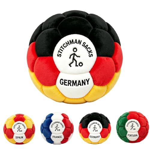 TREBIN Professional Hacky Footbag for Adults, Sand Filled Footbag for Agility Training and Juggling, Footbags for Trick Stalls, Fidget Toy and Stress Relief for All Skill Levels - color: #007 Germany