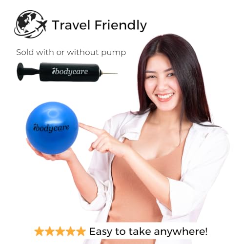 Pilates 4" (10cm) Mini Ball for AeroPilates, Yoga, Fitness, Strength, Mat Pilates - color: Blue