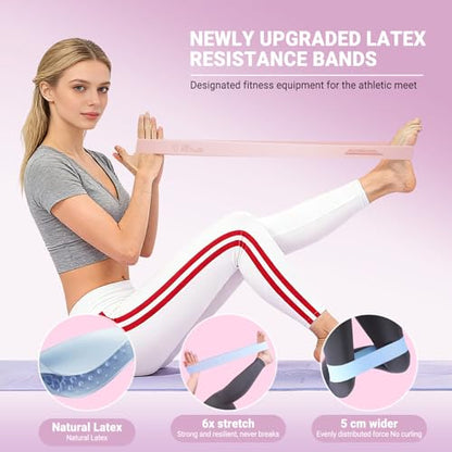 Resistance Bands for Working Out - 2/3/4 Pack Elastic Loop Exercise Band Set 15 25 35 50 lbs, Strength Training Stretching Home Gym Workout Bands for Pilates Yoga Leg Glute Arm Workout for Women Men - size: 2 Pack