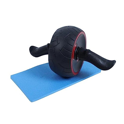 Kisangel Rubber Ab Wheel Roller Abdominal Exercise Trainer Core Knee Mat Muscle Training Tool Fitness Device