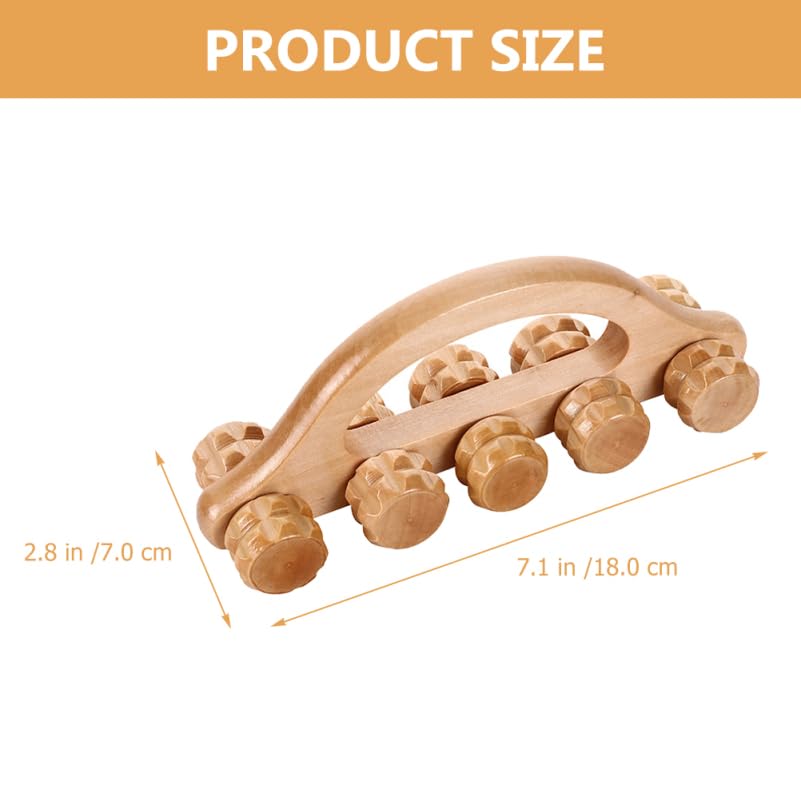 Healifty Wooden Massage Roller Ball Handheld Muscle Relief Tool for Back Neck Legs Portable Massager for Relief Improved Circulation Deep Tissue Massage Tool