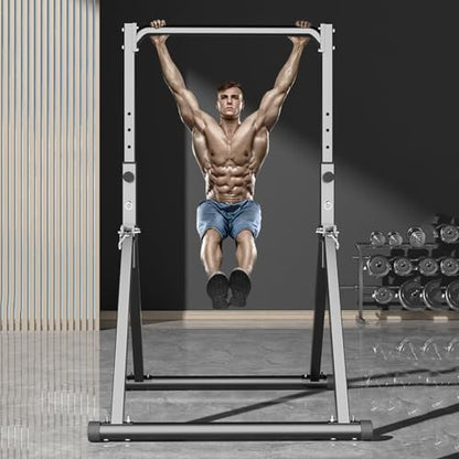 Freestanding Pull Up Bar Foldable Power Tower Dip Station Adjustable Dip Bar Strength Training Equipment For Home Gym Support 1100lbs Black