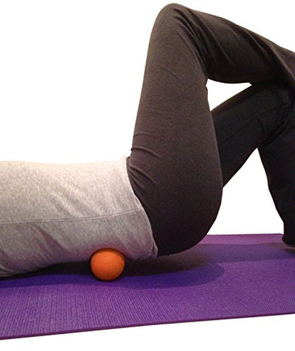 Massage Lacrosse Balls for Myofascial Release, Trigger Point Therapy, Muscle Knots, and Yoga Therapy. Set of 2 Firm Balls (2 Orange)