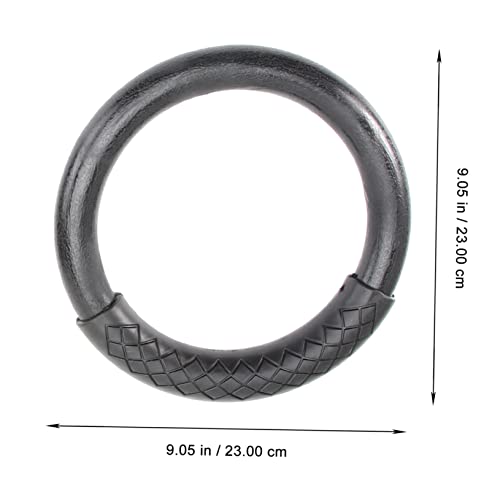 TOYANDONA 1pair Abs Gymnastic Rings for Fitness Workouts Home Exercise Equipment for Full Body Strength Training Straps Black Design for Pull Ups Dips