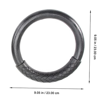 TOYANDONA 1pair Abs Gymnastic Rings for Fitness Workouts Home Exercise Equipment for Full Body Strength Training Straps Black Design for Pull Ups Dips