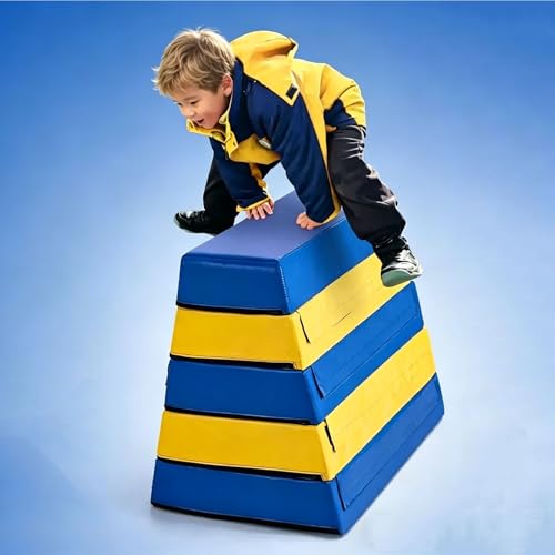 Stackable Jump Platforms for Home Gym, Kids Soft Plyo Box, Foam Plyometric Jump Box, EPE Plyometric Platform and Jumping Agility Boxes for School Kindergarten