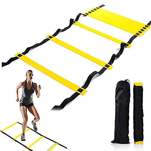 Agility Training Ladder - Improve Speed, Coordination, Develop Foot Strength, Better Footwork, Perfect Fitness Training Equipment for Basketball Soccer Baseball, Team Sports Practice