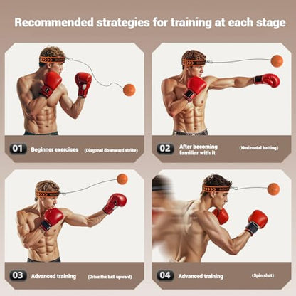 Boxing Reflex Ball - Improve Speed, Agility & Coordination - Perfect for Boxing Training & Fitness Workouts