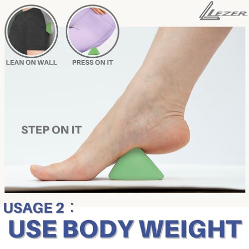 LEZER Large Trigger Massage Point, Manual Massage Ball, Muscle Knot Release Tool, Deep Tissue Relief, Hip Flexor Iliacus Back Psoas Hand Foot Myofascial Physical Therapy, 3.5 inｘ3 in, Green - style: 06 - Large Trigger Green