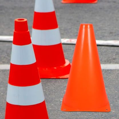8pcs Orange Plastic Soccer Training Cones 23cm Field Markers for Agility Drills Coordination Outdoor Football Practice