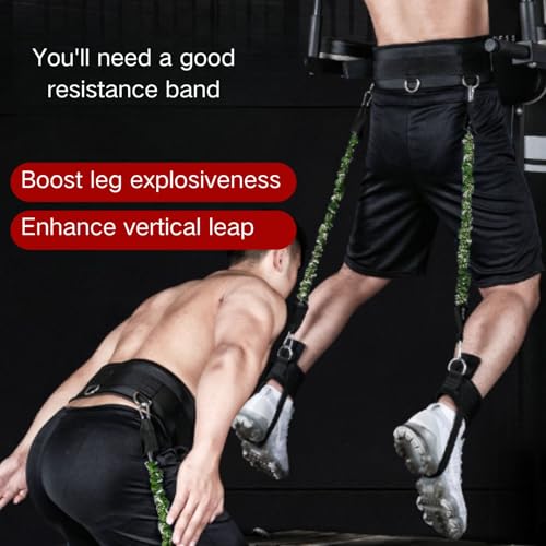 Vertical Jump Trainer, Ankle Resistance Bands Set Workout Equipment for Leaping Fitness Basketball Volleyball Football Tennis Jumping Strength Training Equipment