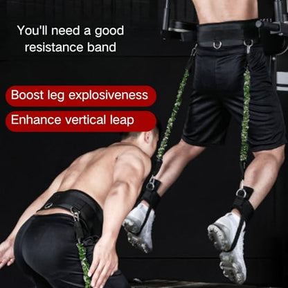 Vertical Jump Trainer, Ankle Resistance Bands Set Workout Equipment for Leaping Fitness Basketball Volleyball Football Tennis Jumping Strength Training Equipment