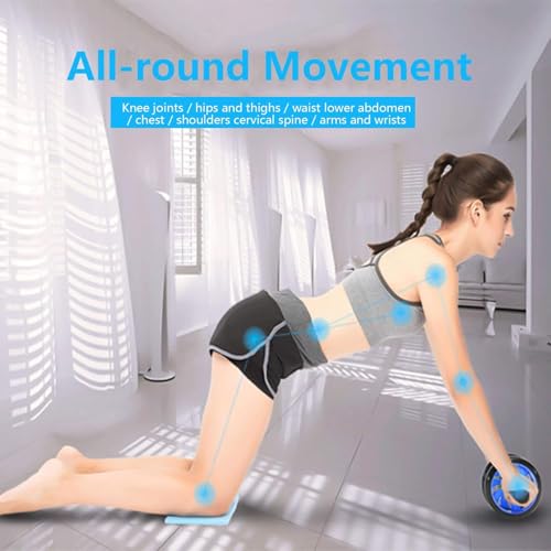 Ab Roller Wheel Kit 6-in-1 with Push-Up Bars, Resistance Bands, Jump Rope, Knee Pad, Home Gym Equipment for Men and Women