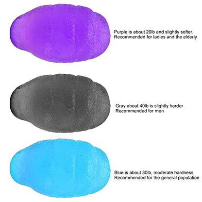 Finger Balls, Exerciser Grip Ball, Stress Balls, Hand Exercise Squeeze Ball Silicone Squeezer for Grip Strength(Grey)