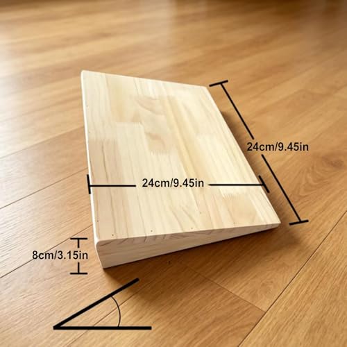 Calf Stretch Board - Adjustable Wooden Slant Board, Multifunction Foot Stretch Trainer | Incline Calf Stretcher for Ankle Mobility Support Balance Fitness Training Yoga Pilates Home Gym Use