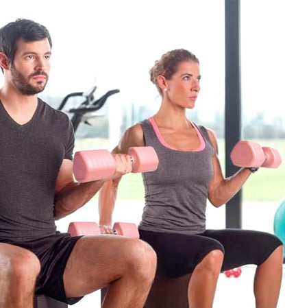 Adjustable Dumbbell Set of 2, 10LB 20LB 30LB Weight Set - color: Pink, size: 30 lbs Total-(15LB Each)