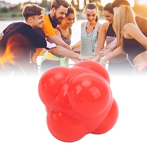 Ball, 6 Sided High Bounce Ball, Strong Durable Silicone for Speed Agility Training Baseball Soccer Basketball