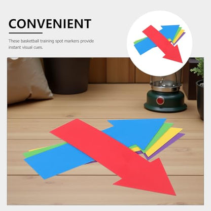 5pcs Arrow Markers for Sports:14.6" Non Slip Agility Marker Field Flat Directional Arrow Spots for Kids Soccer Basketball Speed Training Outdoor Classroom