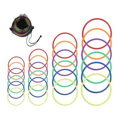 24 Pcs Multicolor Ring Toss Game Agility Training Rings