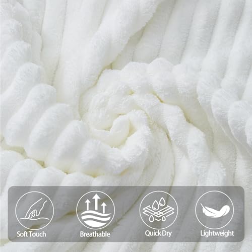 6 Pack Soft Microfiber Hand Towels for Bathroom, 16"x30", White - color: White